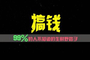 99%的人不知道的生财野路子，只掌握在少数人手里！-川川创富网