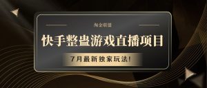 快手游戏整蛊直播项目 七月最新独家玩法-川川创富网