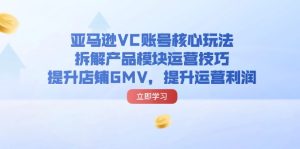 (11848期)亚马逊VC账号核心玩法,拆解产品模块运营技巧,提升店铺GMV,提升运营利润-川川创富网