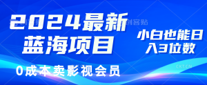 (11894期)2024最新蓝海项目,0成本卖影视会员,小白也能日入3位数-川川创富网