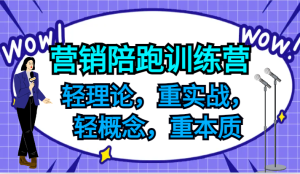 营销陪跑训练营,轻理论,重实战,轻概念,重本质,适合中小企业和初创企业的老板-川川创富网