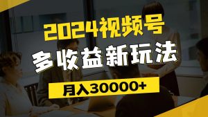 （11905期）2024视频号多收益新玩法，每天5分钟，月入3w+，新手小白都能简单上手-川川创富网