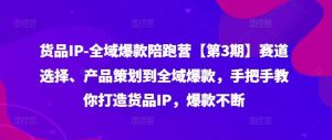货品IP全域爆款陪跑营【第3期】赛道选择、产品策划到全域爆款,手把手教你打造货品IP,爆款不断-川川创富网