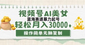 (12087期)视频号AI美女跳舞,轻松月入30000+,蓝海赛道,流量池巨大,起号猛,无…-川川创富网
