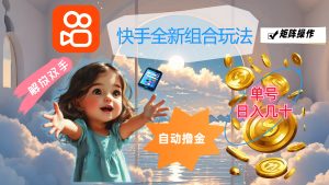 （12089期）快手全新组合玩法，解放双手，自动撸金，单号日入几十，可矩阵操作-川川创富网