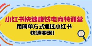 小红书快速赚钱电商特训营：用简单方式通过小红书快速变现！（55节）-川川创富网