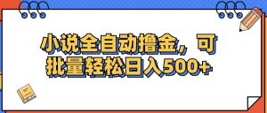 (12244期)小说全自动撸金,可批量日入500+-川川创富网