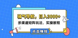 (12255期)日入3000+ 骚气导航,多渠道矩阵玩法,实操教程-川川创富网