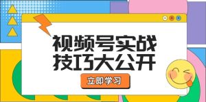 视频号实战技巧大公开:选题拍摄、运营推广、直播带货一站式学习-川川创富网