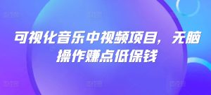 可视化音乐中视频项目,无脑操作赚点低保钱-川川创富网