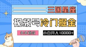 2024视频号三国冷门赛道掘金,条条视频爆款,操作简单轻松上手,新手小白也能月入1w-川川创富网