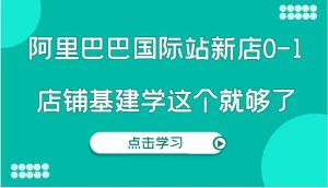 阿里巴巴国际站新店0-1,个人实践实操录制从0-1基建,店铺基建学这个就够了-川川创富网