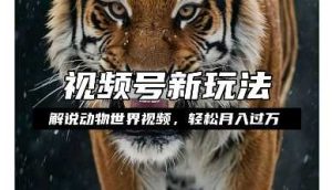 利用动物世界解说视频,赚分成计划收益,轻松月入过W,操作简单【揭秘】-川川创富网