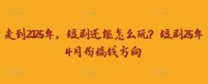 走到2025年，短剧还能怎么玩？短剧25年4月份搞钱方向-川川创富网