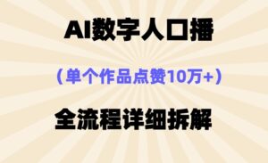 AI数字人口播,单个作品点赞10万+,操作方法十分简单-川川创富网