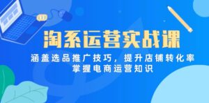 淘系运营实战课，涵盖选品推广技巧，提升店铺转化率，掌握电商运营知识-川川创富网