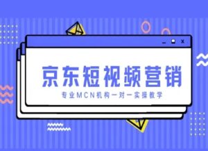 京东短视频营销项目，专业MCN机构一对一实操教学-川川创富网