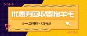 零撸项目，同程旅行优惠券回收，一单赚5~30元【保姆级教程】-川川创富网