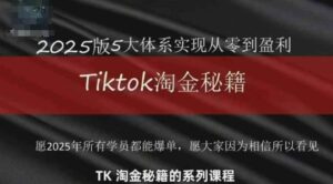 TikTok跨境2025淘金秘籍,2025TikTok从0到盈利变现-川川创富网