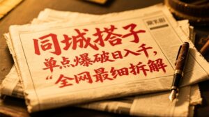 同城搭子群19.9单点爆破日入千,搭子组局月入万,全网最细拆解-川川创富网