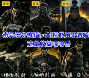 抖音奇异历史赛道，AI赋能历史赛道，流量收益嘎嘎香，狂撸伙伴计划-川川创富网