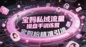 宝妈私域流量操盘手训练营，宝妈粉精准引流-川川创富网