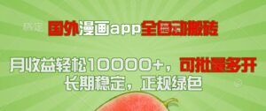 国外漫画app全自动搬砖项目,月收益轻松10000+,可批量多开!!!-川川创富网