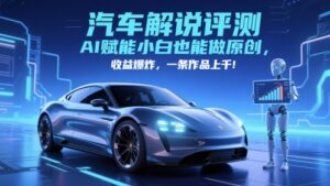 抖音汽车解说评测赛道，AI赋能小白也能做原创，收益爆炸，一条作品上千-川川创富网