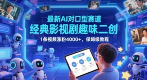 最新AI对口型赛道，经典影视剧趣味二创，1条视频涨粉4000+，保姆级教程-川川创富网