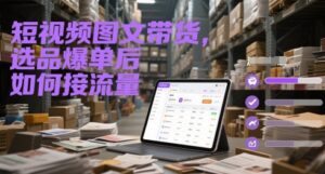 短视频图文带货，选品爆单后如何接流量-川川创富网