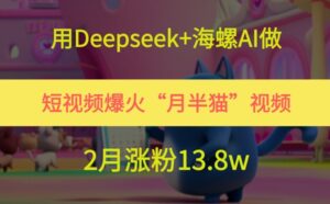 用Deepseek+海螺AI做短视频爆火“月半猫”视频，2月涨粉13.8w-川川创富网