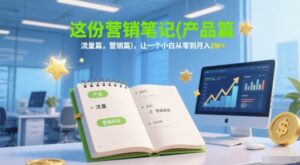 这份营销笔记(产品篇,流量篇,营销篇),让一个小白从零到月入1W+-川川创富网