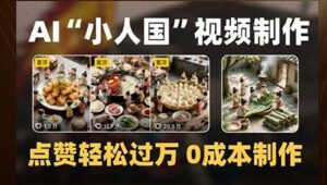 制作AI“小人国”微缩景观的短视频，点赞轻松过万，0成本制作-川川创富网