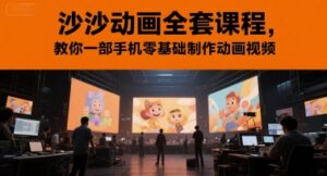 沙沙动画全套课程,教你一部手机零基础制作动画视频-川川创富网