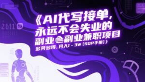 AI代写接单,永远不会失业的副业兼职项目,多劳多得,月入1-3W【SOP手册】-川川创富网