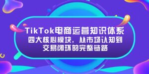 TikTok电商运营知识体系:四大核心模块,从市场认知到交易闭环的完整链路-川川创富网