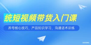 短视频带货入门课，养号核心技巧，产品知识学习，沟通话术训练-川川创富网