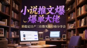 小说推文爆单大佬稳定日产三位数实操经验分享会-川川创富网