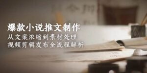 爆款小说推文制作,从文案浓缩到素材处理,视频剪辑发布全流程解析-川川创富网