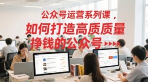 公众号运营系列课,如何打造高质量挣钱的公众号-川川创富网