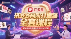 拼多多高阶打造爆款全套课程,解决拼多多店铺运营中99%的问题-川川创富网