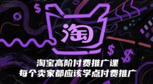 淘宝高阶付费推广课,每个卖家都应该学点付费推广-川川创富网