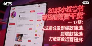 2025小红书带货陪跑营干货-17期:从流量分发到爆款筛选 打造高效运营闭环-川川创富网