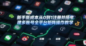 新手低成本从0到1注册并搭建多账号全平台矩阵操作教学,手机号-邮箱-IP-工具-川川创富网