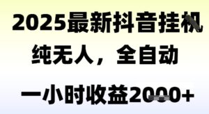 独家抖音无人撸礼物，全自动纯无人，长期稳定 一个小时收益2k+，小白当天拿结果【揭秘】-川川创富网