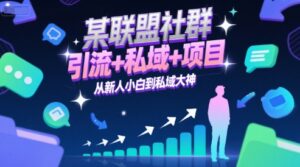 某联盟社群,引流+私域+项目,从新人小白到私域大神-川川创富网