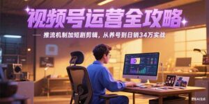 2025视频号运营全攻略,推流机制加短剧剪辑,从养号到日销34万实战-川川创富网