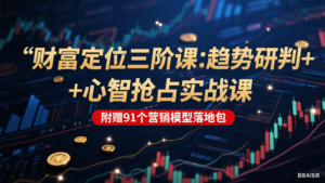 财富定位三阶:趋势研判 + 心智抢占实战课,附赠91个营销模型落地包-川川创富网