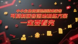 中小企业利用短视频精准获客，可复制获客落地训练方案，做好短视频，一定要看完-川川创富网