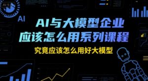AI与大模型企业应该怎么用系列课程,究竟应该怎么用好大模型-川川创富网